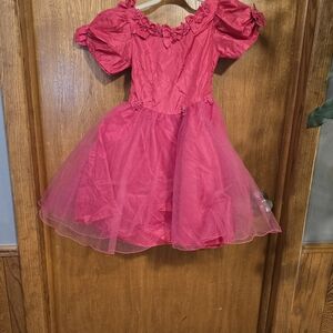 Elegant Pink Floral Kids Formal Dress